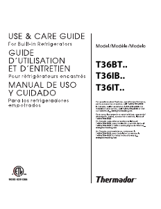 Mode d’emploi Thermador T36BT71FS Réfrigérateur combiné