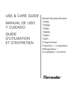 Mode d’emploi Thermador T36BT810NS Réfrigérateur combiné
