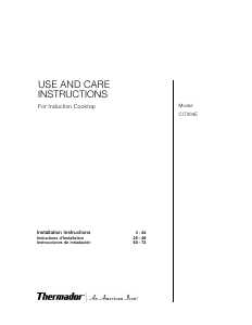 Handleiding Thermador CIT304ES Kookplaat