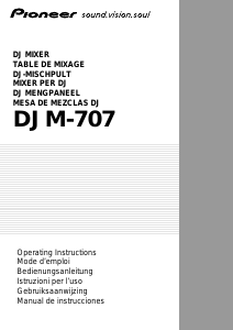 Mode d’emploi Pioneer DJM-707 Table de mixage