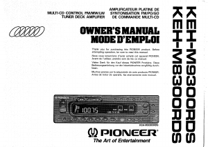 Manual de uso Pioneer KEH-M8300RDS Radio para coche