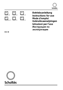 Manuale Scholtès HSG 98 Cappa da cucina