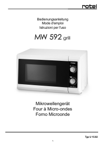 Manuale Rotel MW 592 Microonde