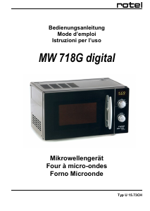 Manuale Rotel MW 718G Microonde