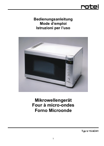Manuale Rotel MW 820C Microonde