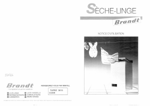 Mode d’emploi Brandt SM210 Sèche-linge