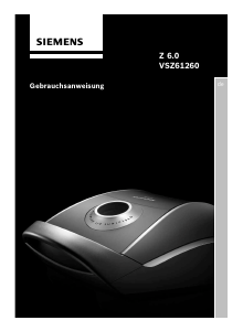 Bedienungsanleitung Siemens VSZ612JUB Staubsauger