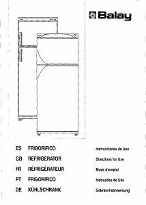 Mode d’emploi Balay 3FS365L Réfrigérateur combiné
