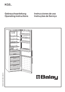 Manual de uso Balay 3KEL6853 Frigorífico combinado