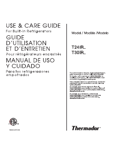 Mode d’emploi Thermador T30IR70PSS Réfrigérateur