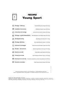 Manuál Recaro Young Sport Autosedadlo