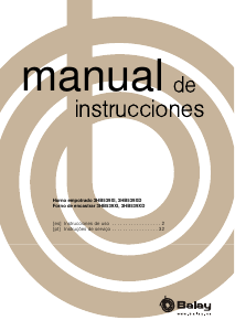 Manual de uso Balay 3HB539XD Horno