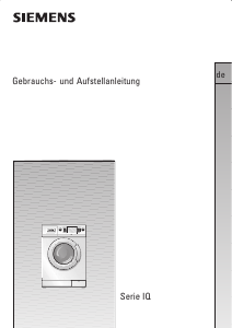 Bedienungsanleitung Siemens WIQ163H Waschmaschine