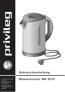 Bedienungsanleitung Privileg WK 8270 Wasserkocher