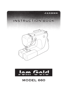 Manual Janome Jem Gold 660 Sewing Machine