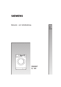 Bedienungsanleitung Siemens WM54850II Waschmaschine