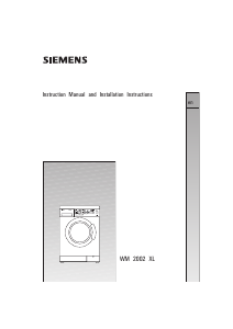 Manual Siemens WM54860IN Washing Machine