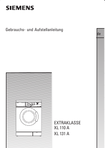 Bedienungsanleitung Siemens WXL110A Waschmaschine