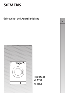 Bedienungsanleitung Siemens WXL1051CH Waschmaschine