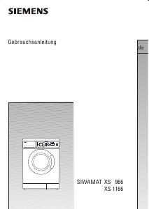 Bedienungsanleitung Siemens WXS1166IT Waschmaschine