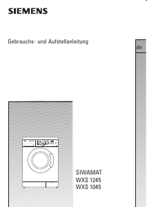 Bedienungsanleitung Siemens WXS1245 Waschmaschine