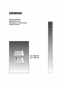 Manual Siemens EC11153TR Hob
