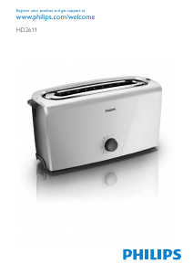 Manual Philips HD2611 Toaster