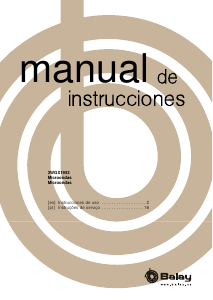 Manual de uso Balay 3WGB1918 Microondas