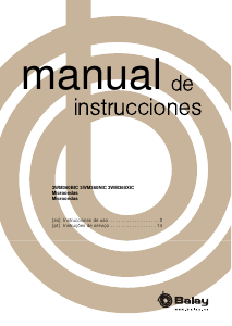 Manual de uso Balay 3WM360XIC Microondas