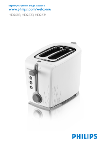 Manual Philips HD2623 Toaster