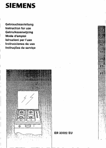 Manuale Siemens ER33022EU Piano cottura