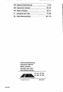 Bruksanvisning Siemens ET72854EU Häll