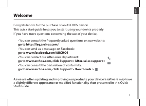 Instrukcja ARCHOS 45c Helium Telefon komórkowy