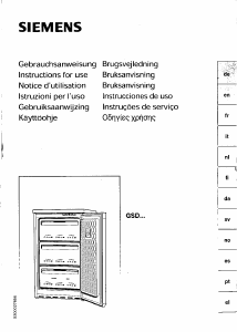 Käyttöohje Siemens GS11B120 Pakastin