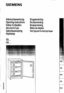 Bedienungsanleitung Siemens GS11S00GB Gefrierschrank