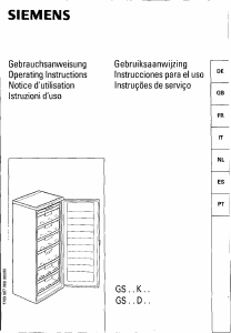 Manuale Siemens GS22B01CH Congelatore