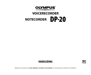 Handleiding Olympus DP-20 Audiorecorder