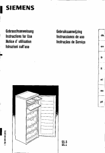 Manuale Siemens GS22S420CH Congelatore