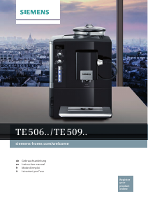 Mode d’emploi Siemens TE506509DE Machine à expresso