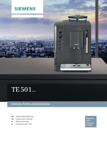 Manuale Siemens TE501505DE Macchina per espresso