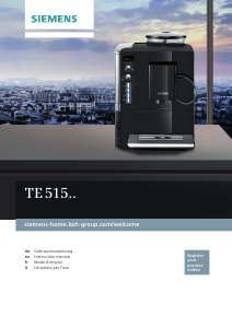 Handleiding Siemens TE515509DE Espresso-apparaat