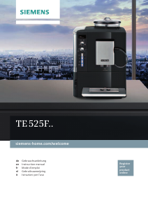 Mode d’emploi Siemens TE525F19DE Machine à expresso