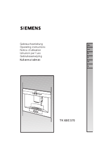 Mode d’emploi Siemens TK68E570B Cafetière