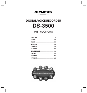 Manual Olympus DS-3500 Audio Recorder