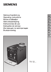 Manual de uso Siemens TK52002CH Máquina de café