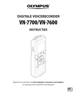 Handleiding Olympus VN-7600 Audiorecorder