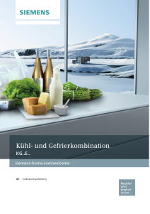 Bedienungsanleitung Siemens KG36EAI41 Kühl-gefrierkombination