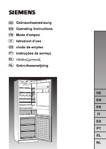 Manual Siemens KG34P390 Fridge-Freezer