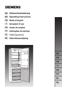 Manual Siemens KG36SX00 Fridge-Freezer