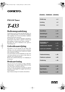 Bedienungsanleitung Onkyo T-433 Tuner